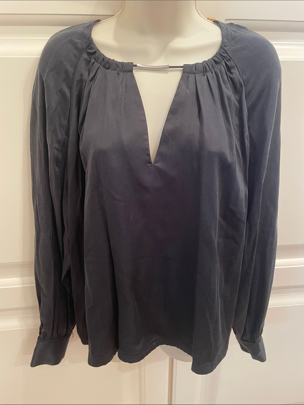 Jonathan Simkhai black silk blouse sz S